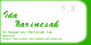ida marincsak business card